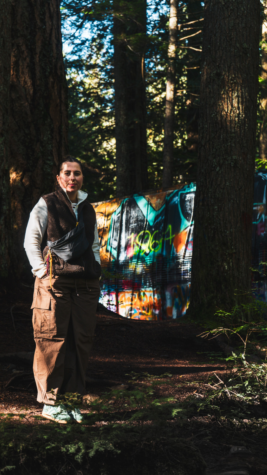 Exploring the woods around the derailed cars